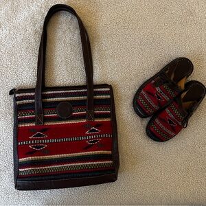 Born Kilim purse and shoes set